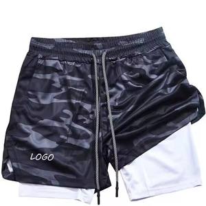 Shorts de sport OEM pour hommes grandes tailles, tricotés, séchage rapide, décontractés, taille haute, élastiques, respirants, style cargo - Product Image 3
