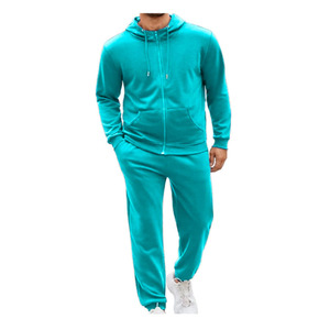 Conjunto Deportivo de Dos Piezas para Hombre, Chaqueta con Capucha y Pantalones con Cierre Completo, Personalizable con Logotipo, Calidad de Exportación, para Entrenamiento en Gimnasio - Product Image 2