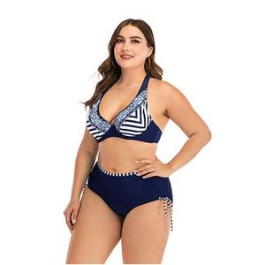 Conjunto de Bikini para Mujer con Tirantes Ajustables, Copas Suaves, Braguita de Cobertura Completa, Impermeable, de Secado Rápido, Anti-UV, Cómodo, Estampado - Product Image 4