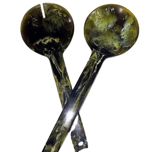 Juego de cucharas de cubiertos de resina ecológicas, utensilios de comedor decorativos hechos a mano reutilizables, perfectos para uso en cocina y fiestas - Product Image 1