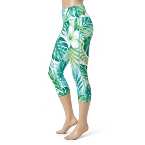 Legging Capri pour femme léger, coupe athlétique, respirant, tissu extensible, confortable, séchage rapide - Product Image 4