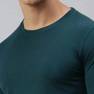 T-shirts en gros, prix direct usine, manches longues, OEM, chemises marron pour hommes à manches longues, col rond, performance - Product Image 6