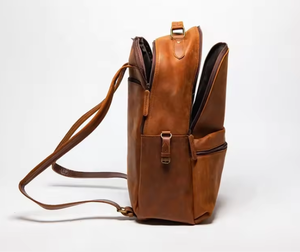 Men <b>Leather</b> <b>Backpacks</b> Multi Pockets Stylish New Designs Top Trending <b>Leather</b> <b>Backpack</b> with Custom Logo color - Product Image 3