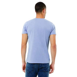 T-shirt pour homme en mélange polyester/coton, coupe classique, anti-boulochage, écologique, nouvelle collection, couleur unique, qualité supérieure, vente en gros - Product Image 3