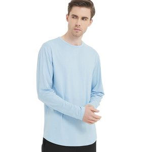 Camiseta de algodón 100% de 240 g/m² para hombre, de peso pesado, lisa, sin estampado, con etiqueta de marca personalizada, estilo urbano, camiseta premium de algodón. - Product Image 5