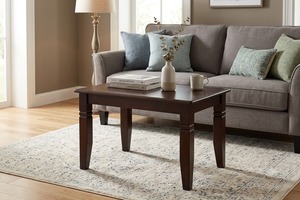 Mesa de Centro de Madera Sólida Hecha a Mano, Mueble Artístico para Decoración de Interiores de Sala de Estar Contemporánea - Product Image 1