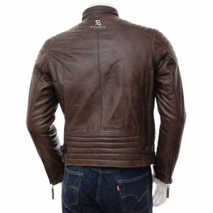 Chaqueta de Cuero Genuino de Piel de Oveja para Hombre, Corte Ajustado, Estilo Bomber Clásico, para Invierno, Casual, Moda Urbana, con Bolsillos con Cremallera 2026 - Product Image 3