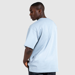 Camisetas Personalizadas de Algodón/Fibra de Bambú para Hombre, Tallas Grandes, Estilo Hip Hop, Hombros Caídos, Lisas, Venta al Por Mayor 2026 - Product Image 3