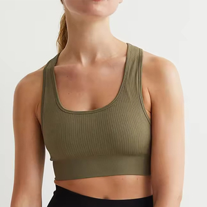 Wholesale Customized Women Sexy Female Streetwear Sleeveless Seamless Sports Bra For Sale in reasonable price Custom OEM - Product Image 1