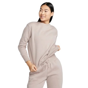 Meilleurs fabricants et fournisseurs de sweats à capuche en molleton de coton pour femmes, personnalisables avec broderie et impression, unis, pour l'hiver et l'automne - Product Image 1