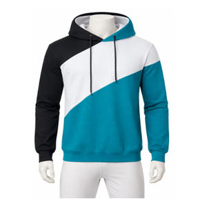 Sweat à capuche pour homme, taille personnalisée, en coton tricoté, contraste noir et blanc, saison hiver, vente en gros, impression de logo personnalisé, sweat à capuche pour homme - Product Image 1