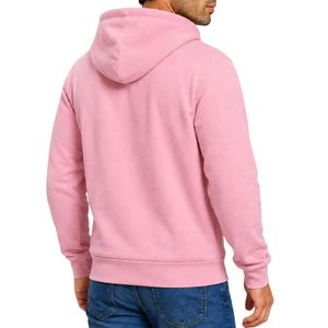 Sweat-shirt à capuche entièrement zippé personnalisé pour hommes, en molleton de coton, avec poches kangourou, pour commandes en gros de vêtements décontractés - Product Image 2