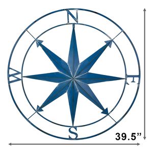 Brújula Náutica Decorativa de Pared, Estilo Vintage Marítimo, Decoración de Hierro para Colgar en la Pared, Ideal para Sala de Estar, Oficina o Entrada - Product Image 6