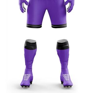 Custom Sublimated Soccer Jersey Set Men Long Sleeve Black Purple Moisture Wicking Polyester Uniform All Seasons <b>Athletic</b> Fit - Product Image 5