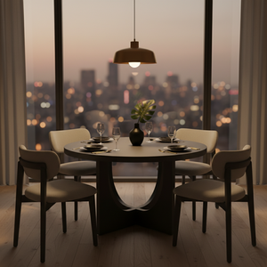 Table à manger moderne avec 4 chaises au design décoratif Garantie 1 an Ensemble de salle à manger moderne 4 places Ensemble de salle à manger compact pour 4 personnes - Product Image 3