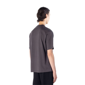 T-shirt à manches courtes en coton noir pour homme, col rond, coupe classique, couleur unie, jersey décontracté, design col rond - Product Image 5