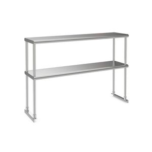 Étagère de rangement de cuisine en acier inoxydable de 48 x 12 pouces avec étagère inférieure réglable - Product Image 3
