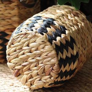 Panier de rangement rustique bicolore avec poignées en cuir, fait main, vente en gros, écologique, fabriqué au Vietnam - Product Image 6