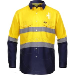 <b>Reflective</b> Shirt Work Wear Safety <b>Mens</b> Fire Retardant FR Welding Shirt with Poly Cotton Fabric and Custom Logo Temperature Jobs - Product Image 2