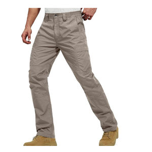 Pantalones cargo tácticos casuales para hombre, con múltiples bolsillos, impermeables, transpirables, antiestáticos, con cintura elástica y ecológicos. - Product Image 1