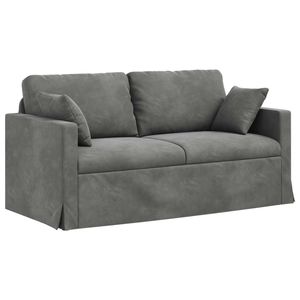 โซฟาห้องนั่งเล่นกำมะหยี่สีเทาเข้มขนาด62.20x30.71x31.50นิ้ว - Product Image 2