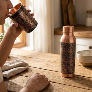 Bouteille en cuivre pour café, bouteille en cuivre pour cadeau d'entreprise, bouteille en cuivre pour cadeau de mariage, bouteille en cuivre pour cadeau festif, bouteille en cuivre décorative - Product Image 3