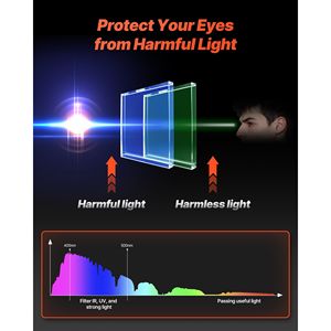 Casco per saldatura auto-oscurante con cappuccio True Color da 3,66 x 1,69 pollici alimentato a energia solare, 2 sensori di arco, tonalità 4/9-13 per saldatori - Product Image 4
