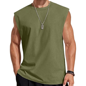 American-style Retro Sleeveless Vest for Men, Pure Cotton Vest, Summer Loose and Casual Top, Large Size - Product Image 1