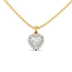 Colgante Solitario de Diamante Cultivado en Laboratorio con Corte Corazón, Brillo Eterno, Chapado en Oro de 10K, Certificado GIA, Joyería Étnica, Regalo Especial para Mujer - Product Image 1