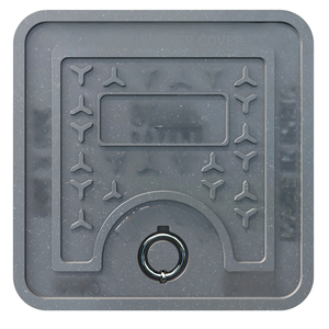 Cubierta de boca cuadrada FRP de 15x15 pulgadas, carga de 5 toneladas para uso en cámara de drenaje de servicios públicos, 380mm * 380mm - Product Image 1