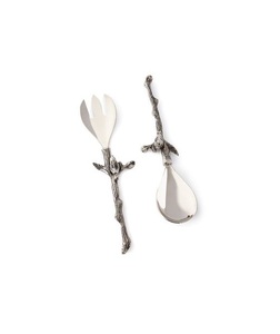 Cuchara y tenedor para ensalada de acero inoxidable estilo ejecutivo para restaurantes de alta gastronomía y eventos corporativos - Product Image 3