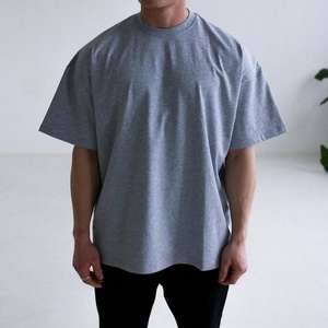 T-shirts pour hommes à coupe ajustée, 100% coton tricoté, impression personnalisée, épaules tombantes, manches courtes, col rond - Product Image 5