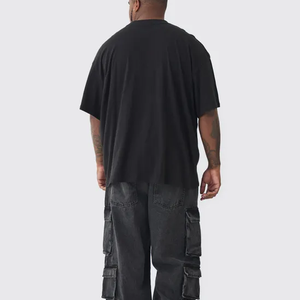T-shirt pour homme surdimensionné en coton 100% polyester/coton respirant à séchage rapide de haute qualité 320G pour l'été - Product Image 2