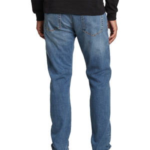 กางเกงยีนส์ผู้ชายเอวสูงทรงสปอร์ตผ้าเดนิมนุ่มสบายทรงตรงสลิมแบบลำลองขายส่งคุณภาพสูง - Product Image 5