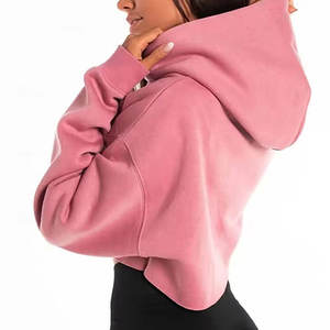 Sudadera Casual Personalizada para Mujer, Manga Larga, Lisa, Ligera, Holgada, con Bolsillo, Sin Cordón - Product Image 3