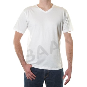 T-shirts pour hommes en coton biologique certifié 100%, col en V, doux - Product Image 1