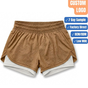 Shorts de sport en mesh pour femmes, taille élastique, shorts de fitness, shorts de sport pour femmes, séchage rapide - Product Image 1