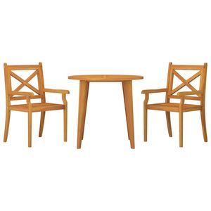 Ensemble de salle à manger de jardin en bois d'acacia massif, durable et de beauté naturelle, idéal pour les divertissements en plein air - Product Image 3