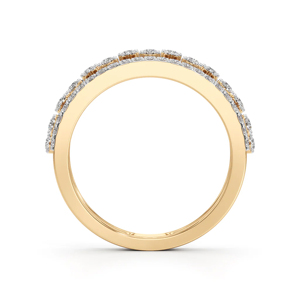 Bague d'éternité en or 18 carats et diamants pour femme, bijoux de mariage géométriques de luxe - Product Image 3