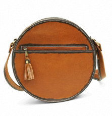 Bolso bandolera redondo estilo cantina occidental con diseño de alfombra azteca, bolso cruzado bohemio estilo western de calidad premium al por mayor - Product Image 5