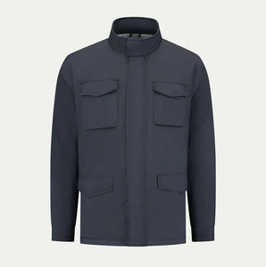 <b>Men's</b> Winter Hooded Canvas Cargo <b>Jacket</b> Custom Logo Multi Pocket Waterproof Utility Outdoor Fashion Coat - Product Image 5