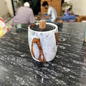 Elegante Quemador de Incienso de Resina y Madera, Porta Incienso de Diseño Premium, Decoración Árabe de Lujo, Hecho a Mano, Personalizable, Único - Product Image 3
