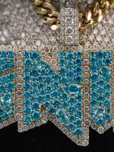 Factory Customized VVS Moissanite Silver Cuban <b>Chain</b> 3D Custom <b>Name</b> Hip Hop Charm Pendant Men Iced Jewelry Party Occasions - Product Image 2