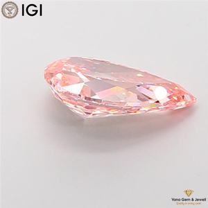 Diamant de 5,00 carats de forme poire, couleur rose vif fantaisie, clarté VVS2, cultivé en laboratoire CVD, avec certificat IGI pour centre de bijouterie - Product Image 3