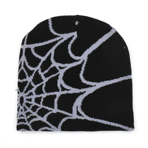 2026 New Custom Logo Digital Spider Printed Knit Beanie <b>Hat</b> Unisex Streetwear <b>Winter</b> Cap for <b>Men</b> and Women - Product Image 2