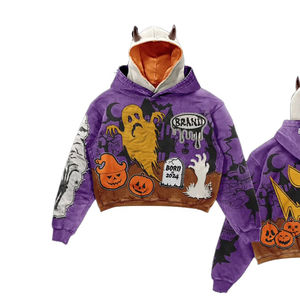 Sweat à capuche unisexe personnalisé, style vintage vieilli, entièrement zippé, épaules tombantes, ourlet brut, en molleton 100% coton épais, coupe ample, pour tenue décontractée - Product Image 4