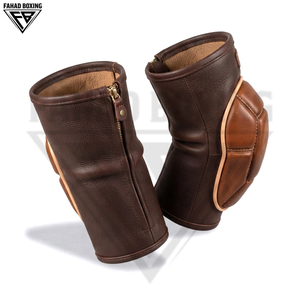 Créez vos propres protège-genoux en cuir véritable personnalisés, durables et tendance, service OEM ODM, prix de gros, pour la boxe, la gym et le fitness - Product Image 4