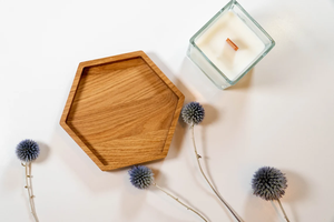 Handmade Hexagon Wooden <b>Ring</b> Display Tray Wood Honeycomb <b>Plate</b> Key Trinket Jewelry Tray <b>Ring</b> Dish - Product Image 5