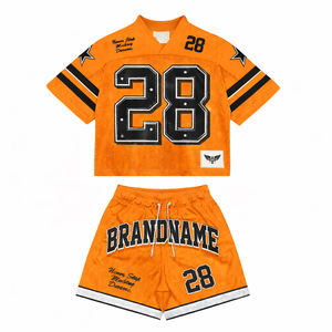 Conjunto de Jersey de Fútbol de Malla Morada Personalizado para Hombre, 2 Piezas, Camiseta Deportiva y Pantalones Cortos, Estilo Universitario, Conjunto a Juego - Product Image 5