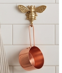Artisanal Vintage Brass Bee Wall <b>Hook</b> <b>With</b> Gold Finish For Clothing Display Home Decor Door Hanger Stylish Wall Accent - Product Image 2